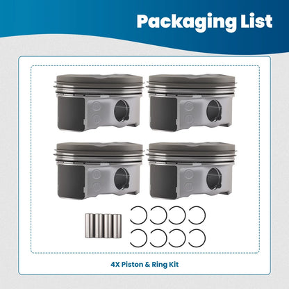Pistons & Rings Set for Toyota Camry RAV4 Scion tC Lexus 2.4 (2007–2013)