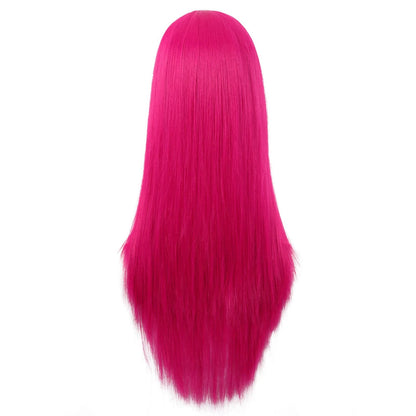 28 Inch Hot Pink Long Straight Hair Extension for Women