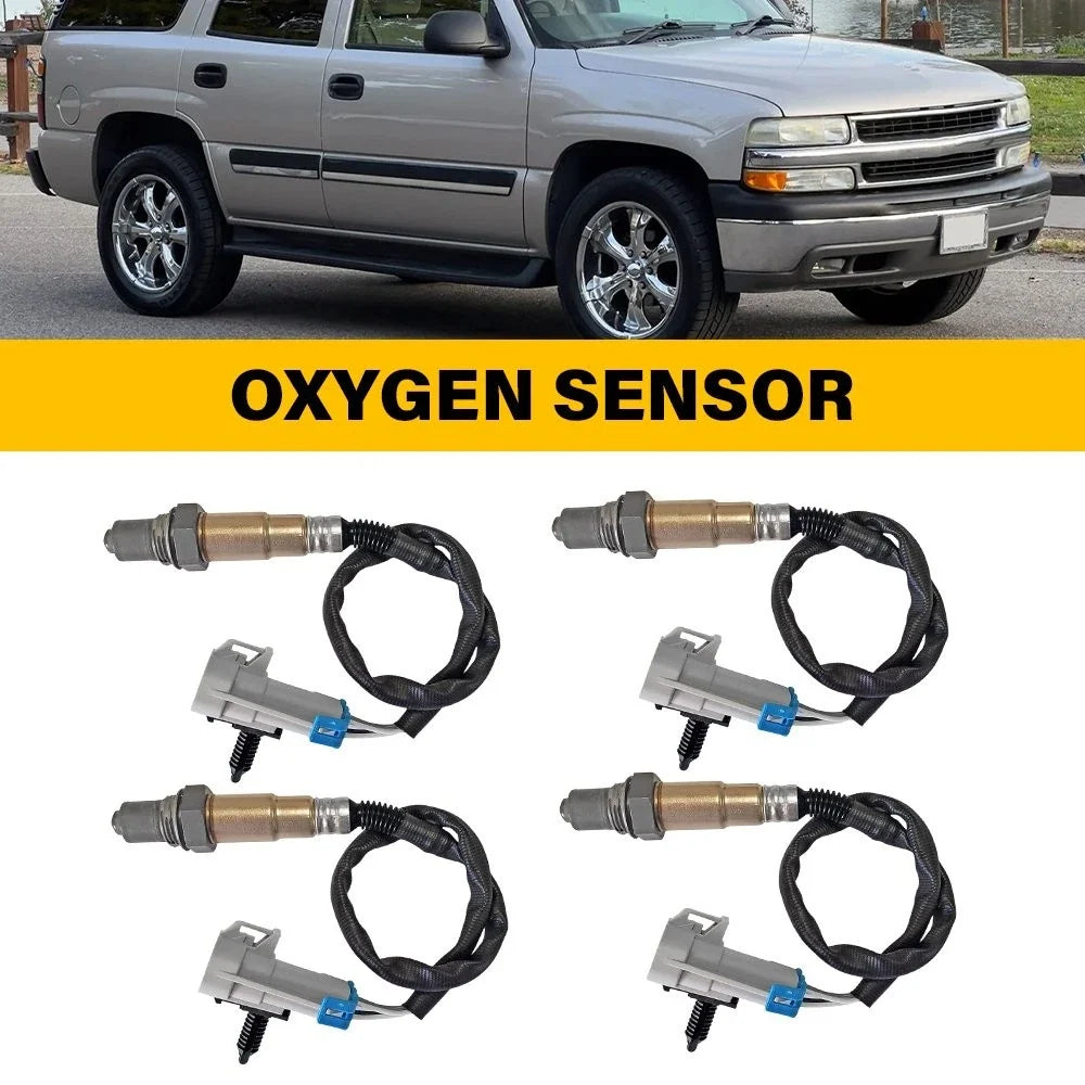 Set of 4 Oxygen Sensors for Chevrolet Silverado 1500 GMC Yukon (2003–2005)