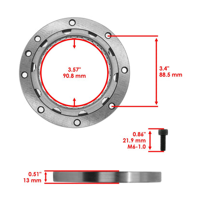 Starter Clutch Gear Idler W/Gasket for Yamaha V Star 1100 (2000–2009) SC170+IG170+GT316