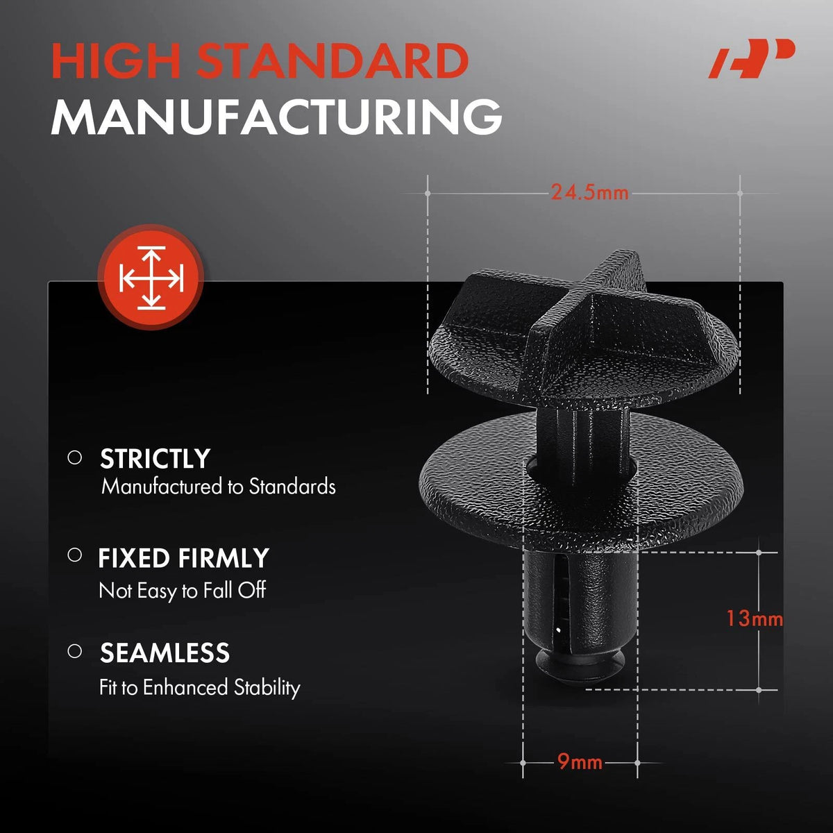 50x Nylon Sight Shield & Trim Retainer for Cadillac (LR024316, 10382313, 21176)