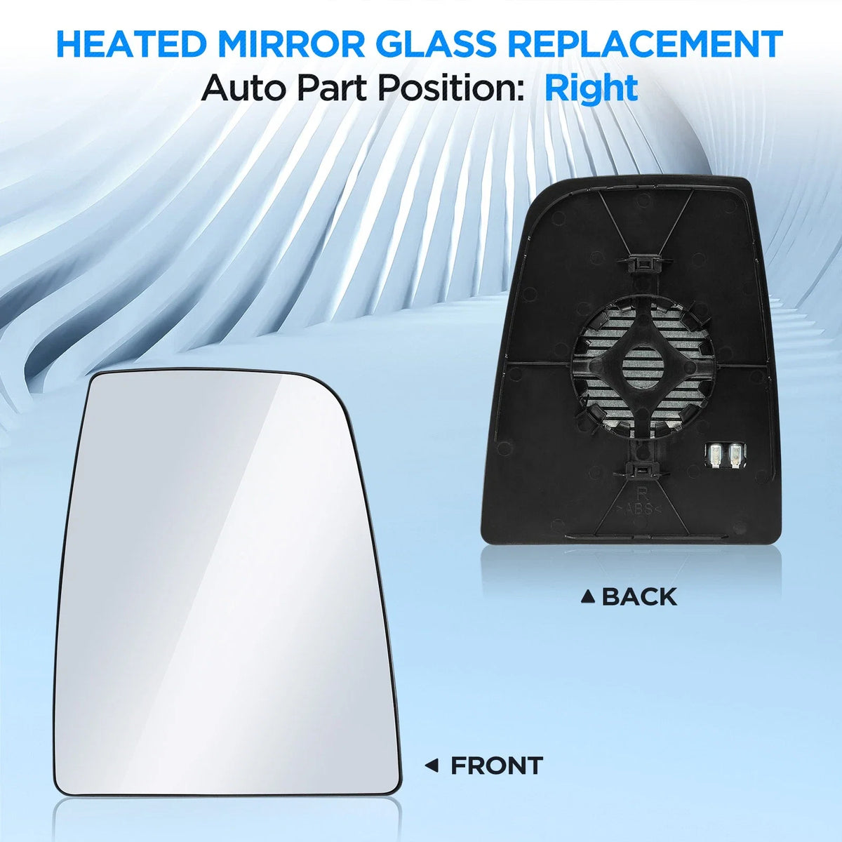 Upper Right Mirror Glass for Ford Transit-150 Transit-250 Transit-350 (2015–2022)