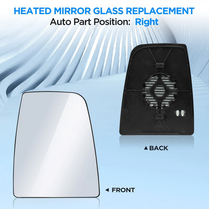 Upper Right Mirror Glass for Ford Transit-150 Transit-250 Transit-350 (2015–2022)