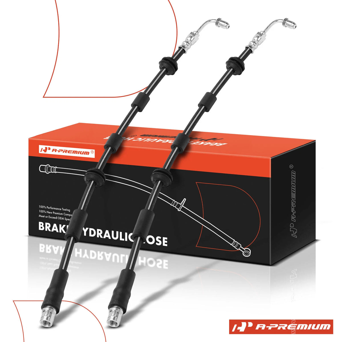 2X Front Brake Hydraulic Hose for Audi R8 (2008–2015) H621238, SL6499, 420611707B