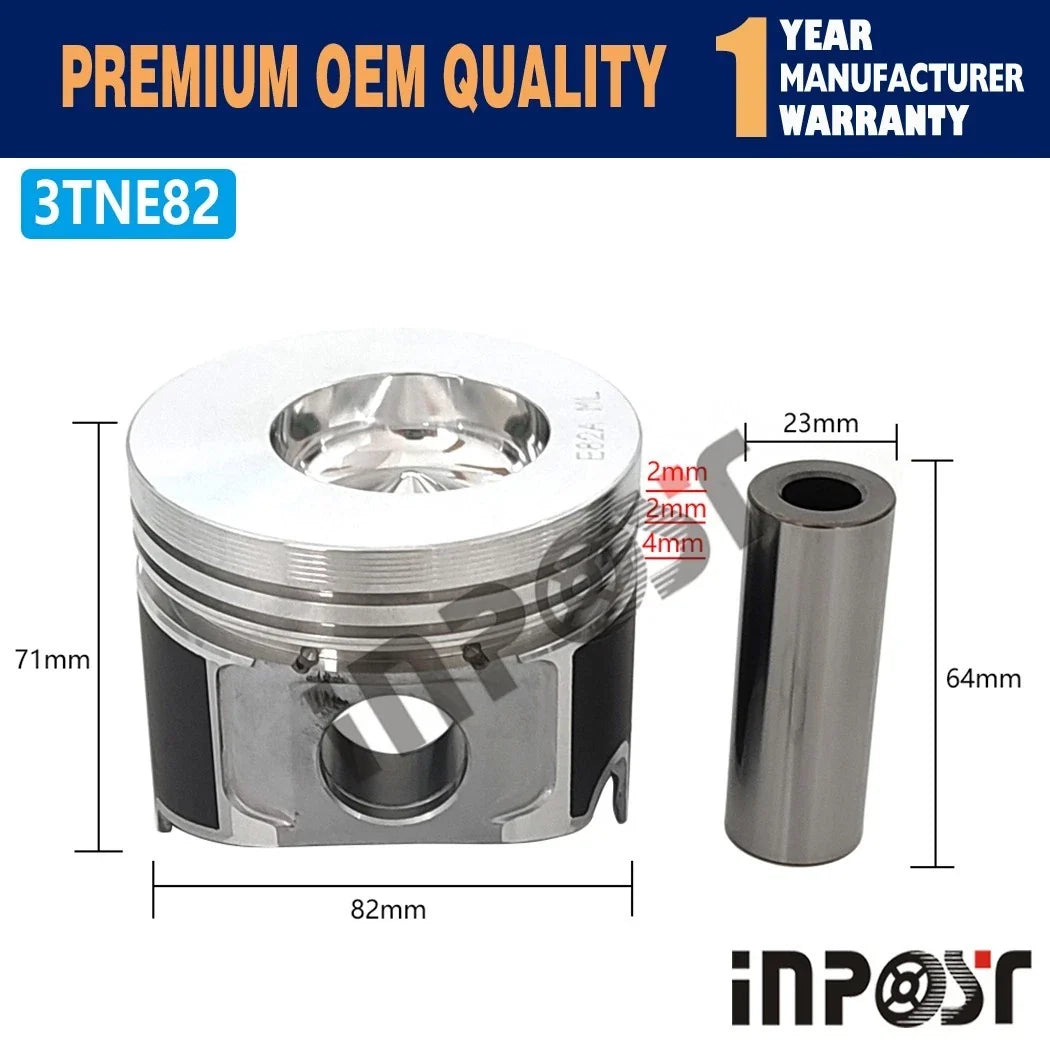 Overhaul Rebuild Kit for Yanmar 3TNE82 3TNE82A (Takeuchi TB28FR, Kobelco SK30SR)