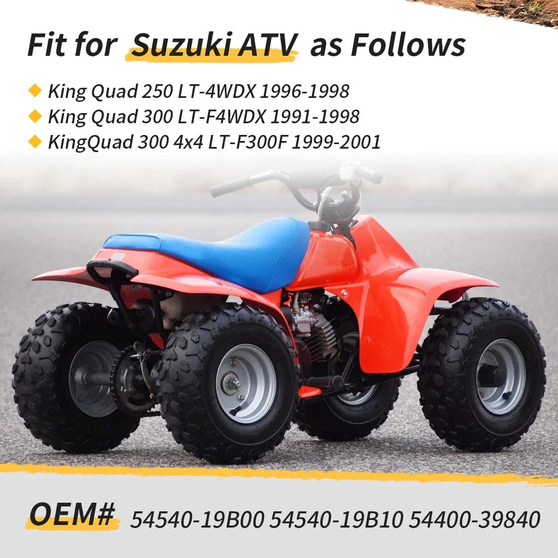 Front Brake Wheel Cylinders & Shoes Kit for Suzuki King Quad 300 (1991–1998)