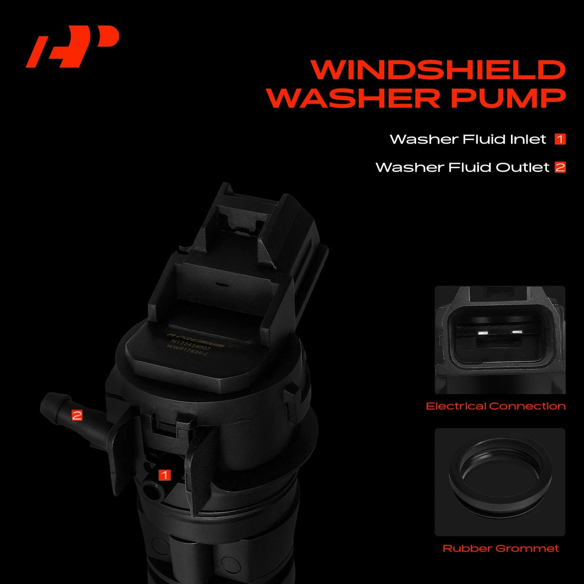 A-Premium Windshield Washer Pump for Mitsubishi Montero (MN117839)