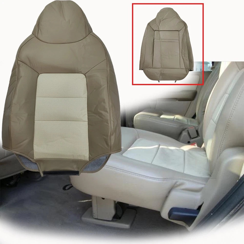 Set of 2 Front Leather Seat Covers for Ford Expedition (2003–2006) Tan