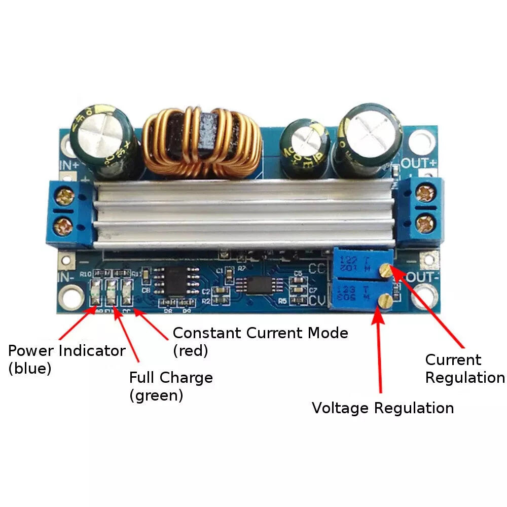 2X DC Buck Boost Voltage Converter Constant Current Module Step Power Up/Down