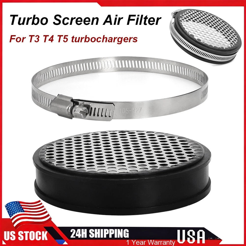 4" Turbo Screen Inlet Guard Mesh Filter for T3 T4 T5 Turbo (Turbocharger Air Screen Guard Filter)