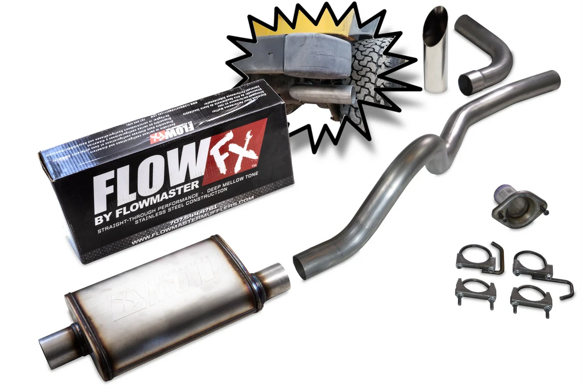 2.5" Aluminized Exhaust Kit for Jeep Wrangler TJ (1997–2000) Flowmaster FlowFX