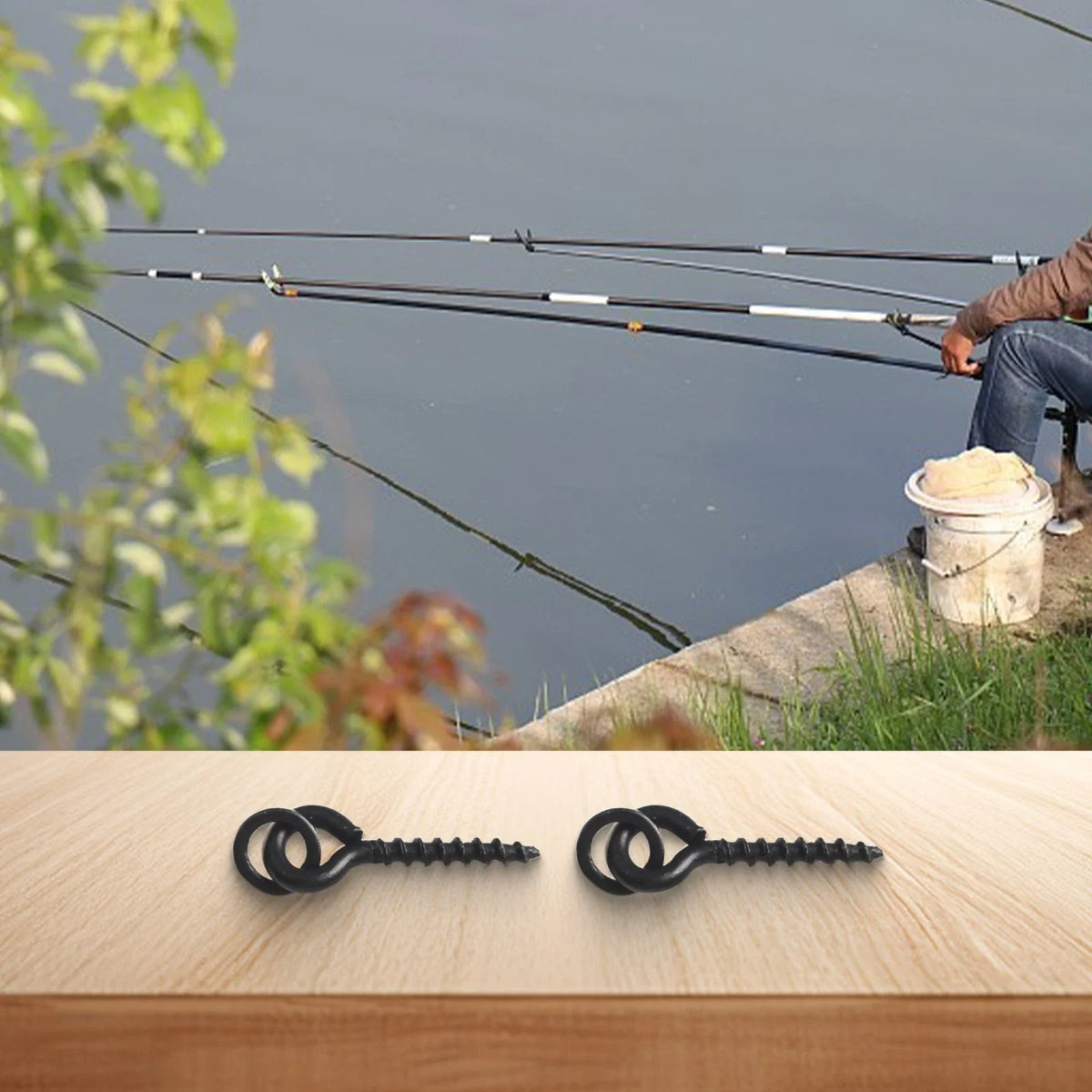 Fishing Bait Screws 15mm Black for Universal Use (No Specific Year)