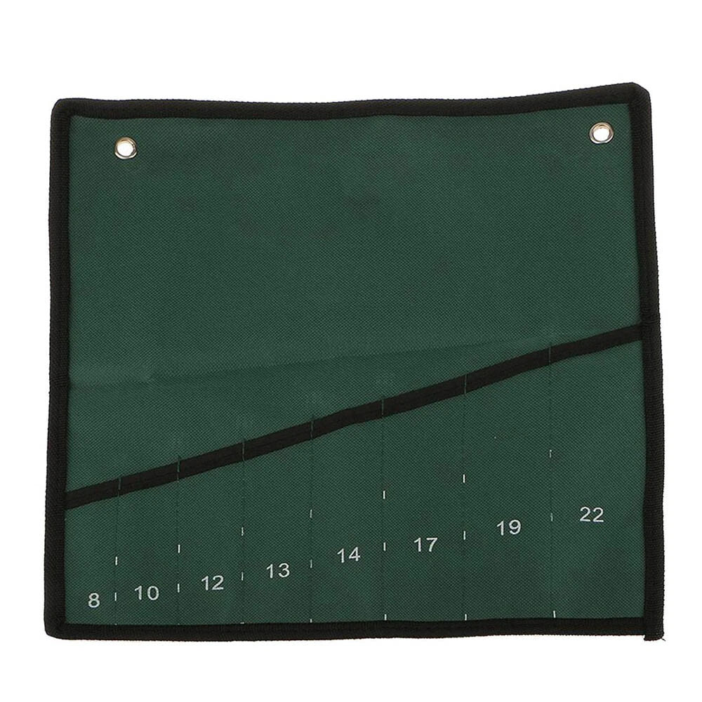 8 Pocket Canvas Roll Up Wrench Organizer Bag for Automotive Tools