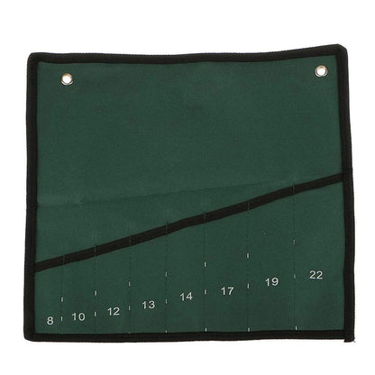 8 Pocket Canvas Roll Up Wrench Organizer Bag for Automotive Tools