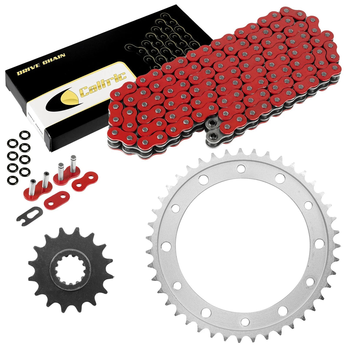 Red O-Ring Drive Chain & Sprockets Kit for Honda VFR750F (1990–1997) EG1767FS120XO