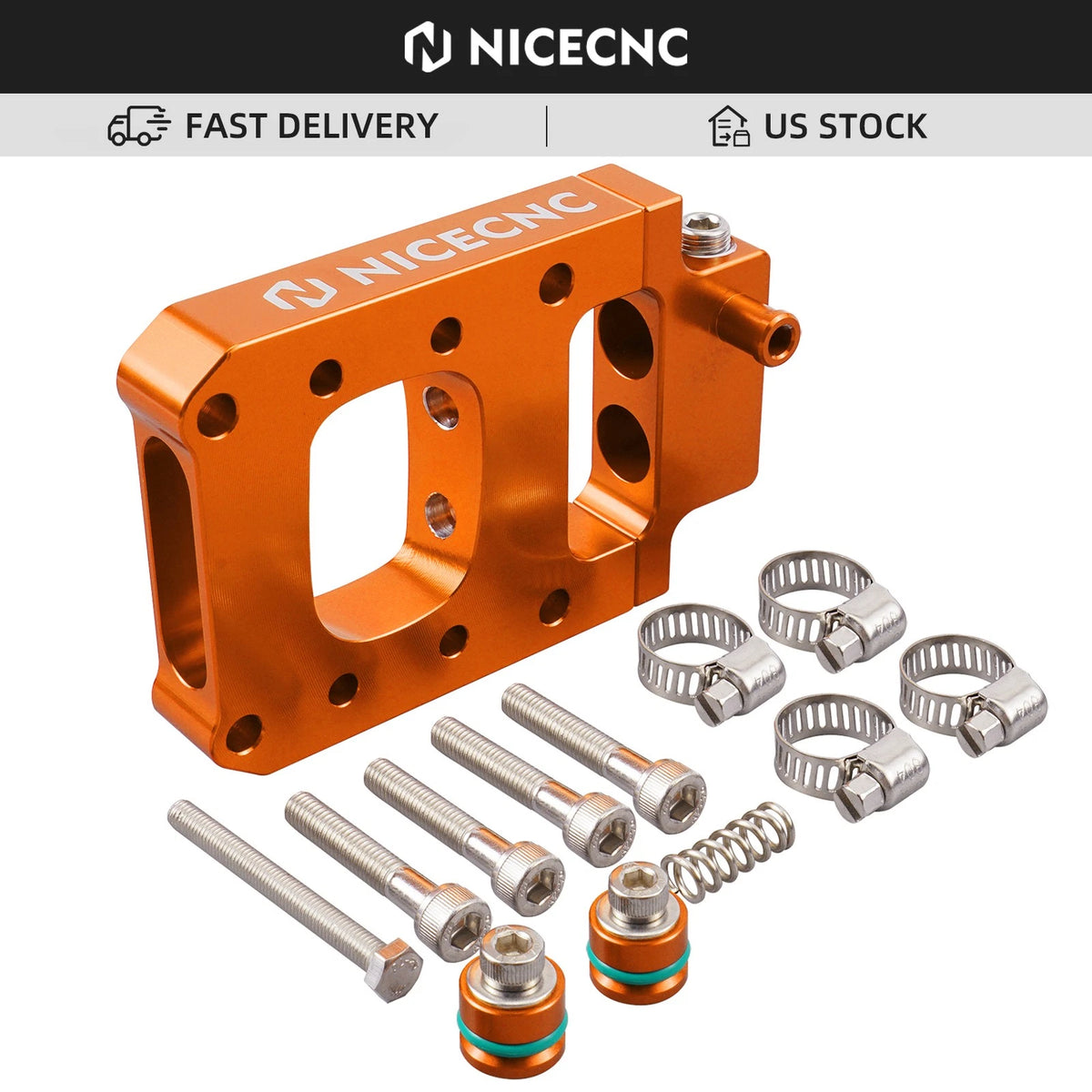 Injector Relocation Block for KTM 250 300 EXC TPi (2018–2023) Orange