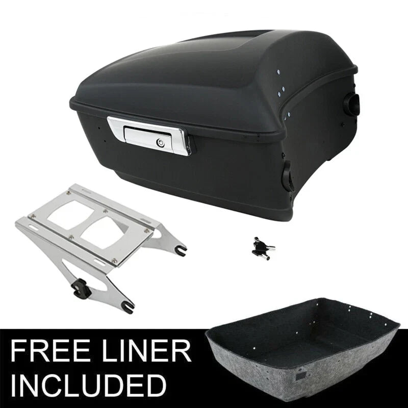 Matte Black Trunk Mount Rack for Harley CVO Street Road Glide (2014–2026)