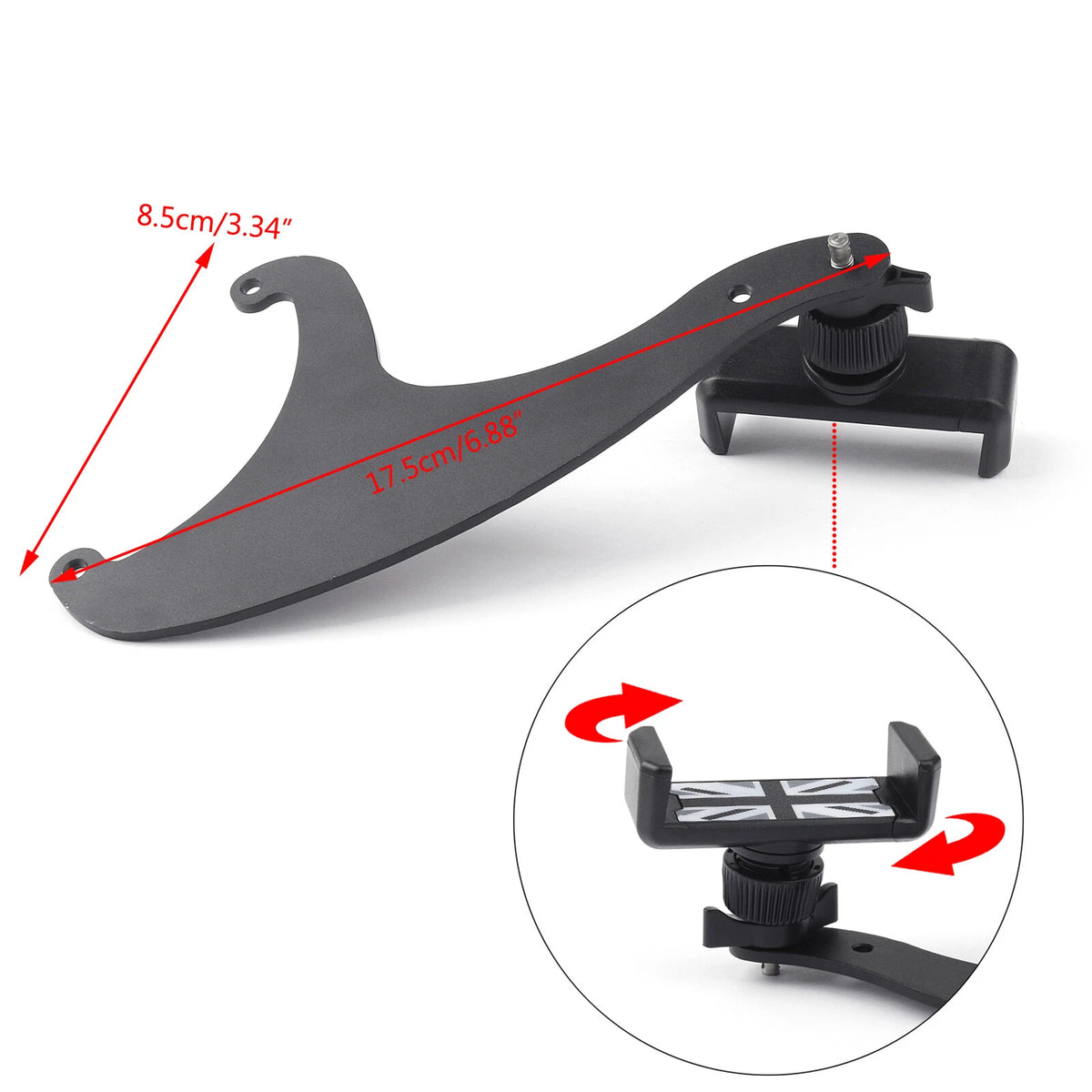 Union Jack Phone Holder Stand Kit for Mini Cooper F54 F55 F56 (INT-393-A)