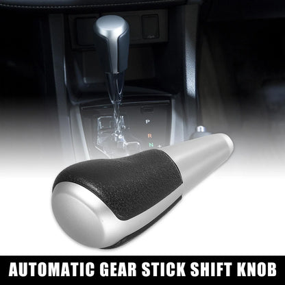 Shift Knob for Toyota 4Runner (2010–2023) Black Faux Leather Silver Tone