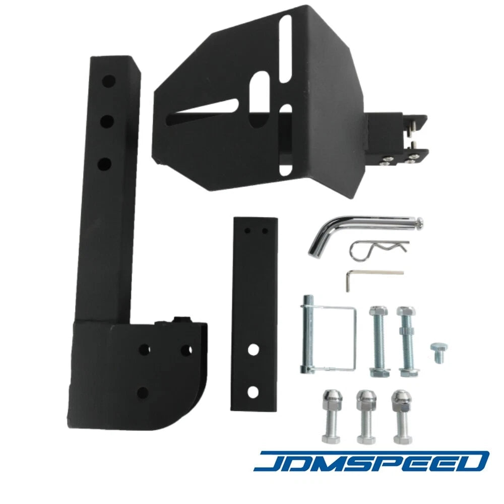 Adjustable Trailer Hitch Spare Tire Carrier for Truck with 2-Inch Receiver