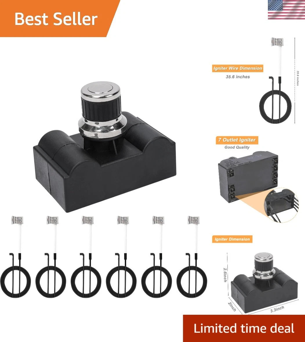 7 Outlet Push Button Grill Igniter Kit for Nexgrill 720-0896X