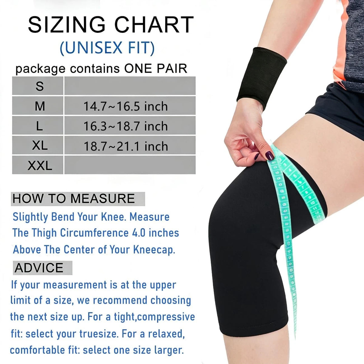 2X Knee Brace for Large Support (Black)