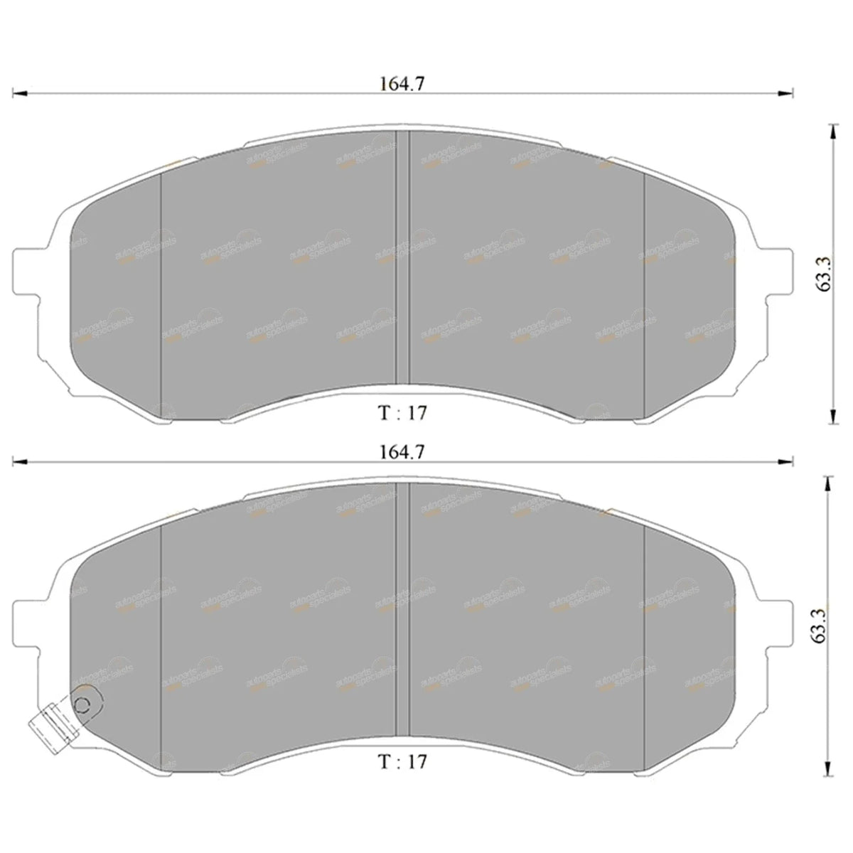Front Disc Brake Pad Set for Kia Grand Carnival (2006-2015) 2.9D 3.8L 3.5L V6