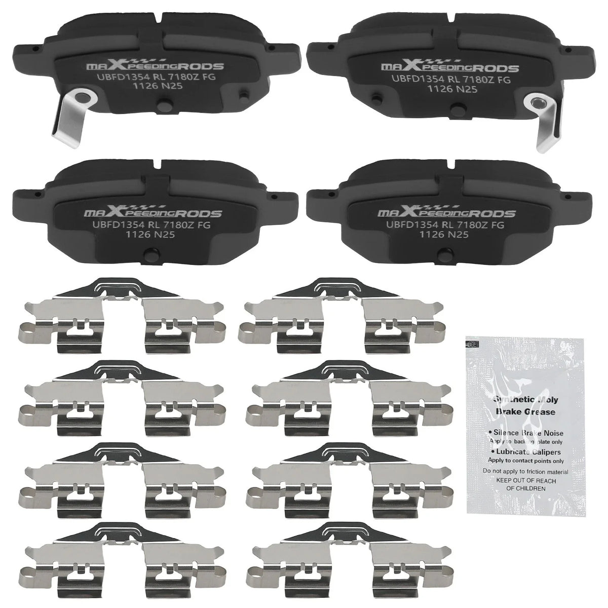 Set of 4 Rear Ceramic Brake Pads for Scion iM (2016) / tC (2011–2016) / xB (2008–2015)