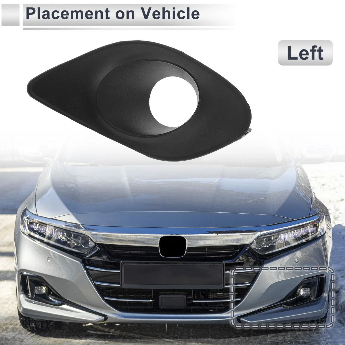1 Pc Fog Light Grill for Dodge Charger (2015–2020) No. 68280429AA