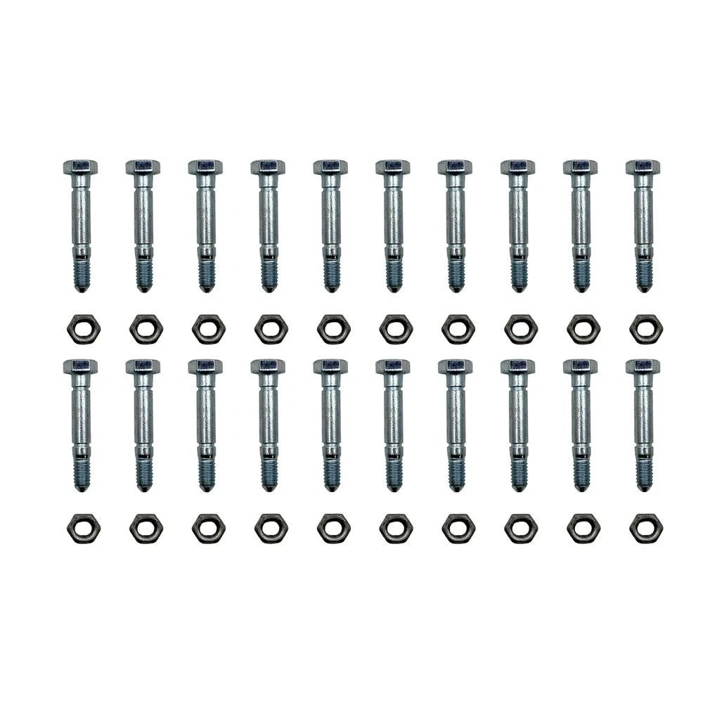Set of 20 Shear Pins & Bolts for John Deere 828D 924DE 1032D Snowthrowers