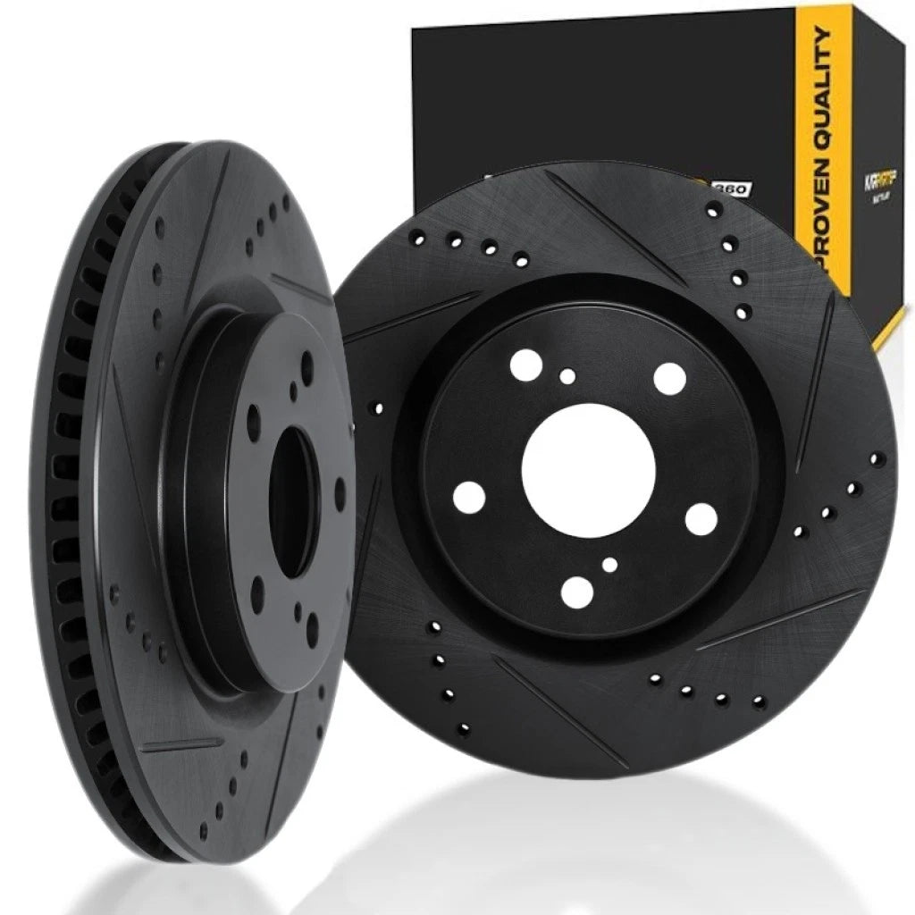 Rotor Set for Cadillac ELR (2016) ALX-PAU-DF-8002-46001-CLA3, Drilled & Slotted