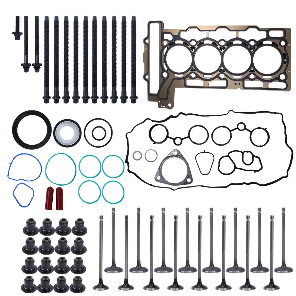 Head Gasket Set with 1.20mm Bolts & Intake Exhaust Valves for Mini Cooper R56 (2009–2015)