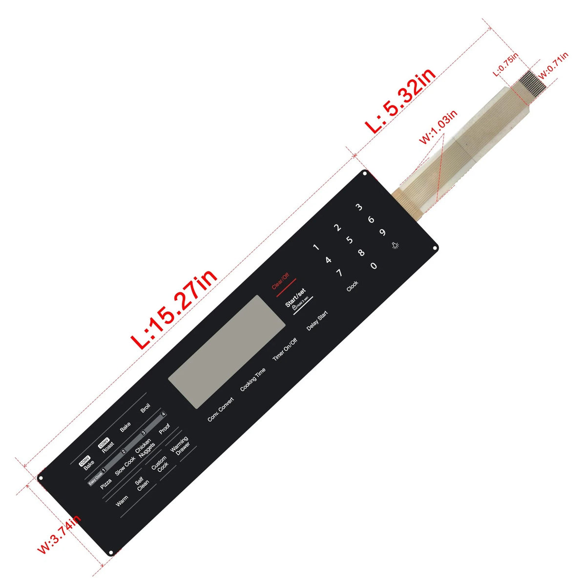 Membrane Switch Touchpad Overlay for Samsung Black (Compatible)