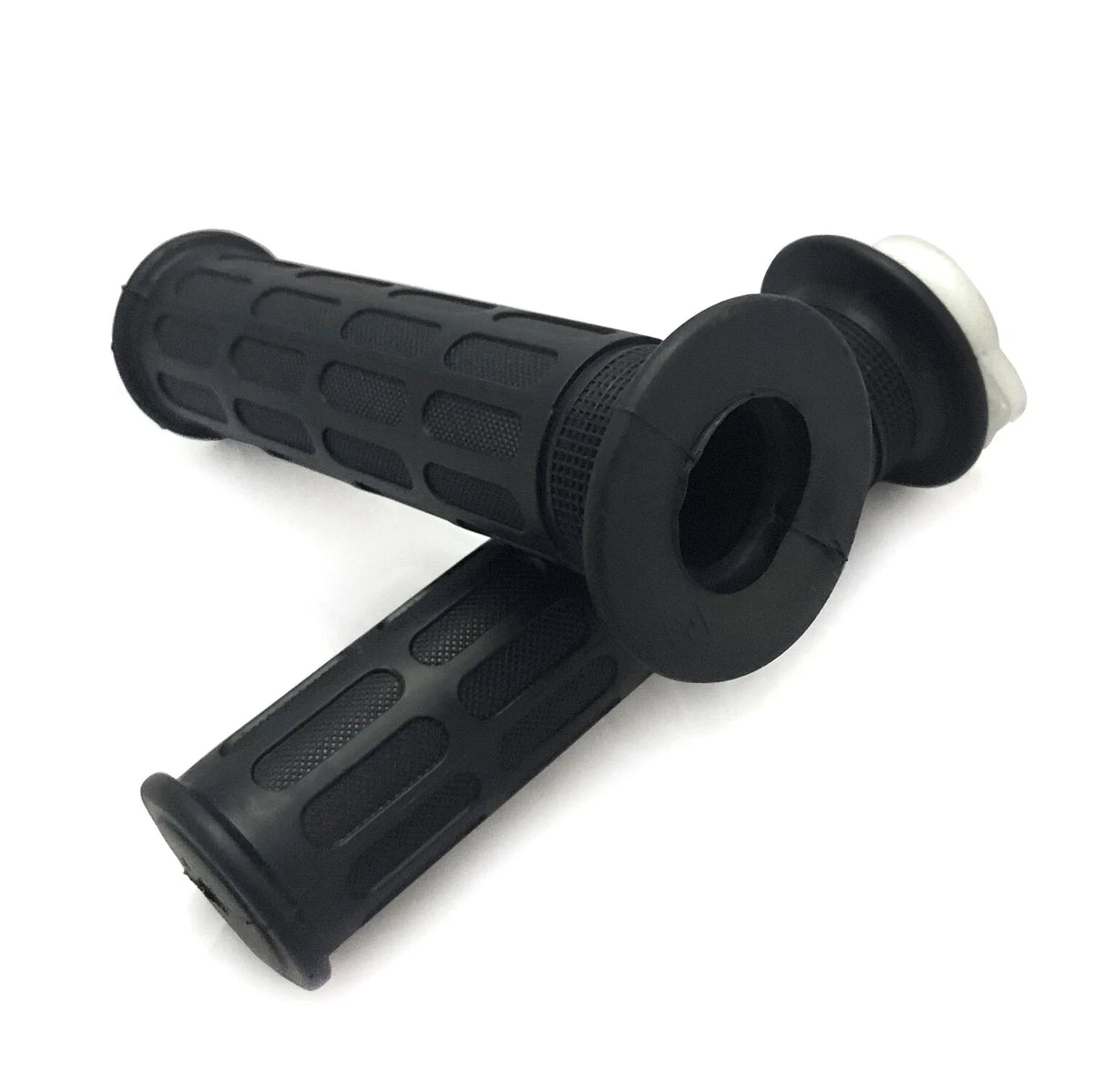 Set of 2 Rubber Handlebar Grips for Motorcycle Cafe Racer