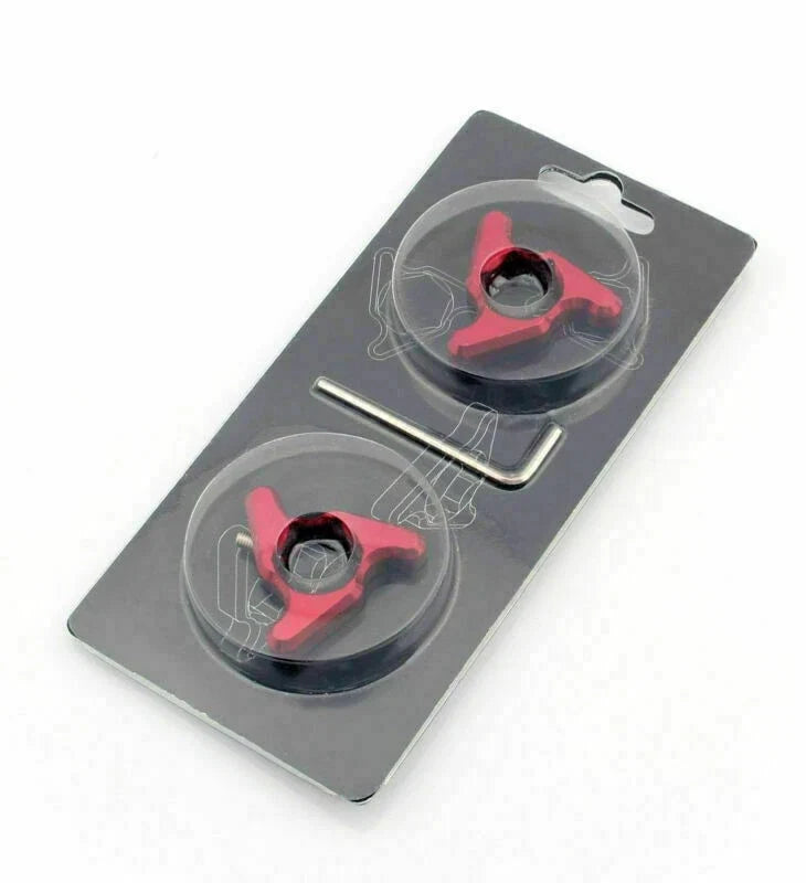 Blade Fork Preload Adjusters for ZX6R, 9R, 12R, TL1000, YZF R6 (17mm, Red)