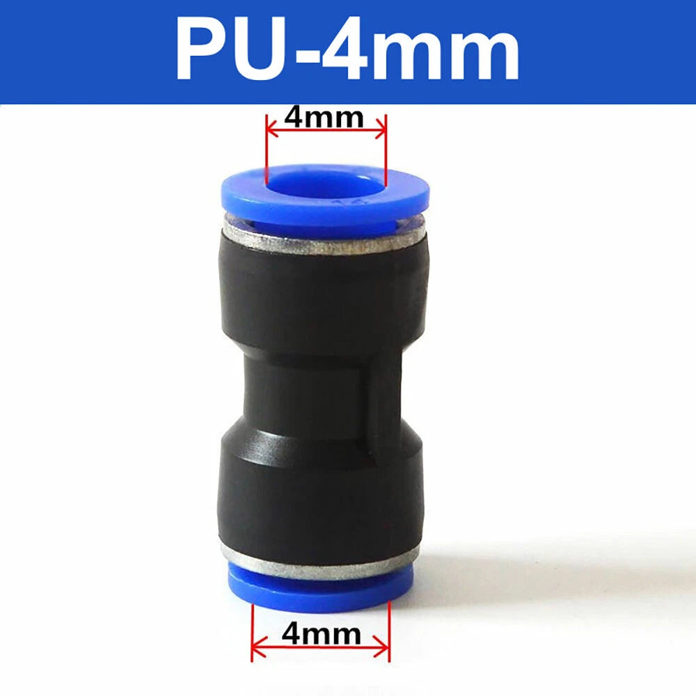 10Pack Pneumatic 5/32" OD Tube Straight Union Push Connector Air Fitting